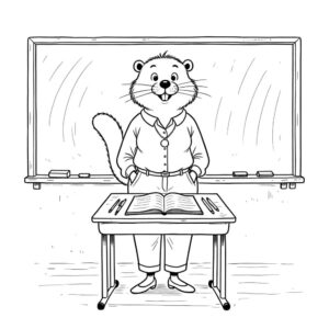 דף צביעה גור-סיפור: איור קלאסי שחור לבן מתוך ספרי ילדים בהתאמה אישית